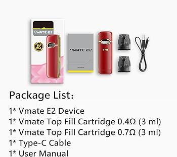 Kit Pod VMATE E2 Vape 30 W V-OOPOO (Blanc coquillage) Capuchon anti-poussire | Batterie 1500mAh | 3 ML 0,4/0,7 Cartouche Vmate Pod Top Fill MTL/RDL Cigarette lectronique originale - No Nicotine : Kit Pod VMATE E2 Vape 30 W V-OOPOO (Blanc coquillage) Capuchon anti-poussire | Batterie 1500mAh | 3 ML 0,4/0,7 Cartouche Vmate Pod Top Fill MTL/RDL Cigarette lectronique originale - No Nicotine :