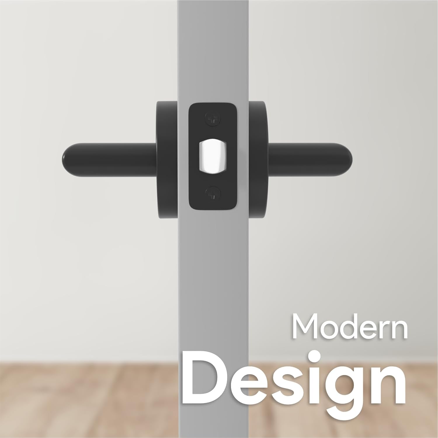 Mega Handles Ronn Passage Lever Door Handle Set for Hallway, Closet and Bathroom, Heavy Duty Door Levers, Fits All Standard Door Sizes, Screws Included - Matte Black (1 Pack)