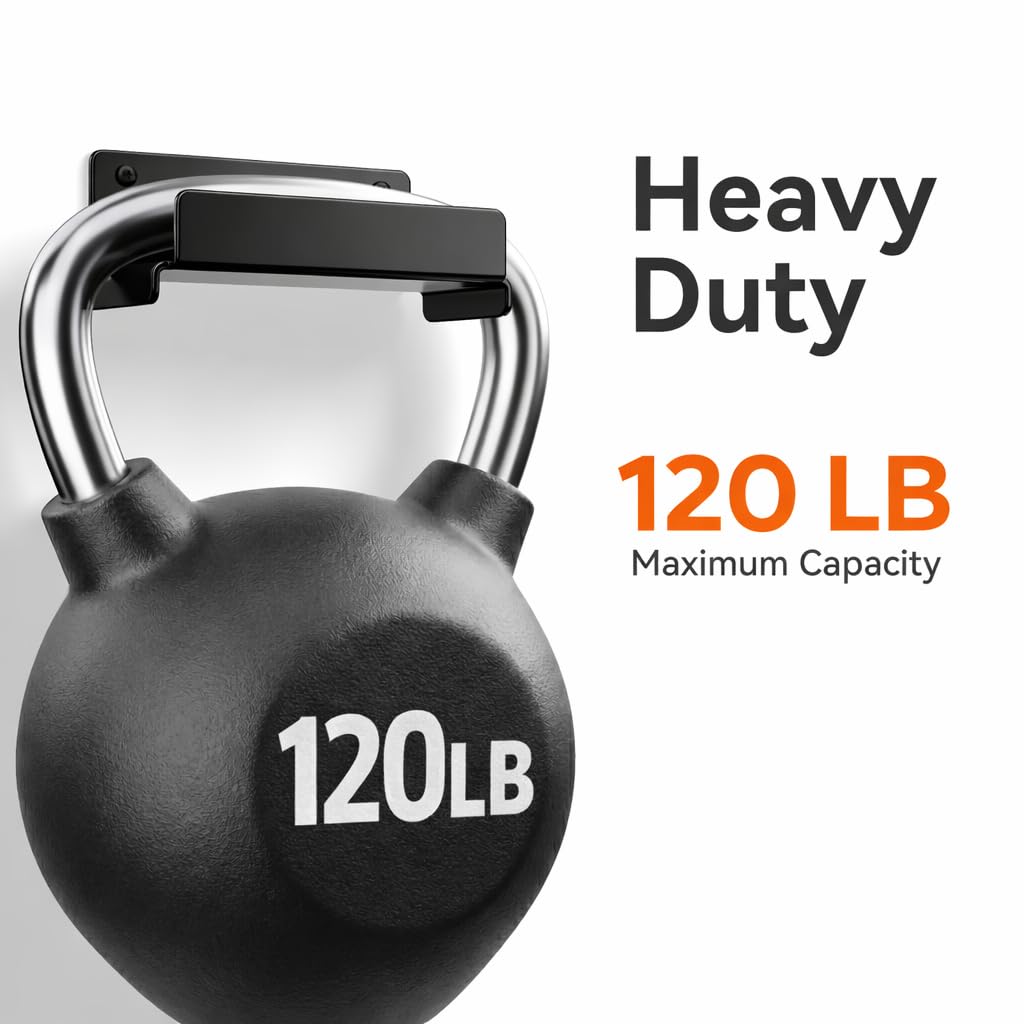 niffgaff Ladder Hooks for Garage Wall, 2 Pack Heavy Duty Wall Mount Storage Hanger for Ladders, Chairs & Patio Furniture, Fits Step & Extension Ladders, Garage Organization - 5