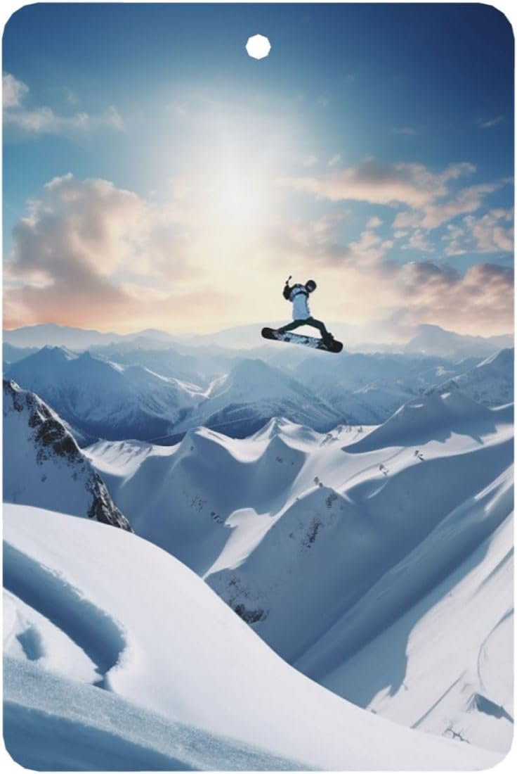 Car Air Freshener 24 PCS Snowboarding Hanging Car Air Fresheners Auto Interior Decor Card Freshener Strong Scented Card Lavender Cars Scents for Office Bedroom Close Drawer Rectangle