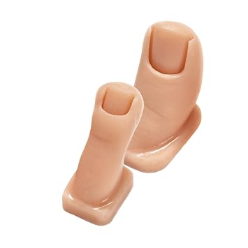 2pcs Realistic Fake Foot Toes for Nail Art Practice Silicone Manicure Training Fingers