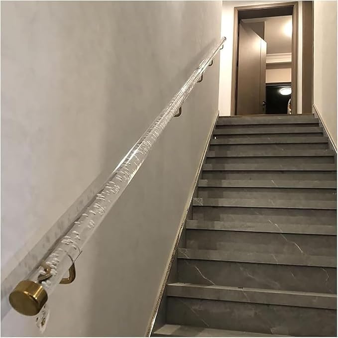 Barre de support escalier transparente rail acrylique solide 80 cm - 3