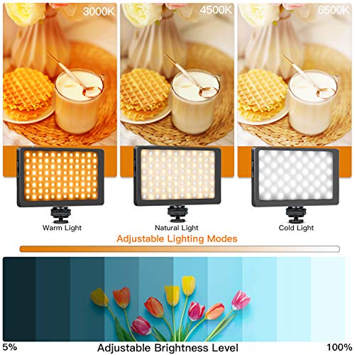 Video Light for Camera, Broadcast Lighting Dimmable Color 3000K-6500K LED Video Conference Lighting with Tripods for Zoom Light/Remote Working/Video Recording/Live Streaming/YouTube/TikTok