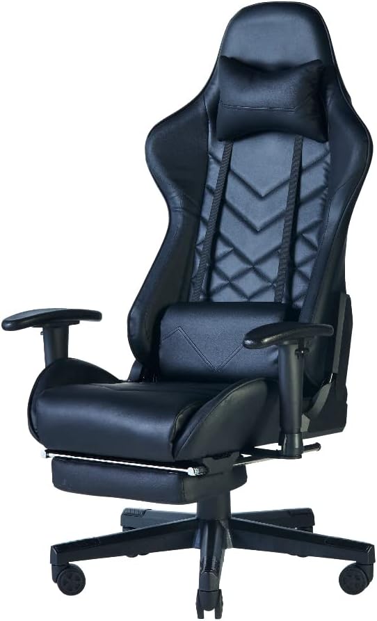 キングジム(Kingjim) King Jim G-Scene Gaming Chair 2 with Footrest, Black GCF-02RY