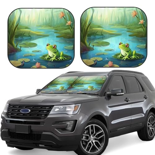 Pare-soleil voiture grenouille pliables pour garder votre auto au frais en été