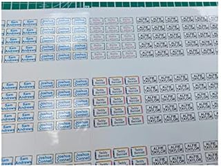 Clothes Stick On Name Labels - Washable No-Iron Personal Permanent Stickers for School Uniform, Children, Day Care, Nursery, Care Homes