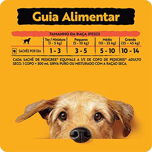 Kit Ração Úmida Pedigree Sachê Carne ao Molho para Cães Adultos Sênior 7+ Anos 18x100g