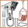 Morzejar Strapazierf higer Deckenhaken 360  drehbar schwarz schwere Haken f r 304 Edelstahl drehbare H ngemattenhaken Schaukelhaken f r Decke Holzveranda Fitnessstudio Yoga Aufh ngungshaken