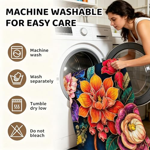 Couverture polaire fleurs colorées pour des soirées cocooning - 8