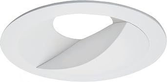 ELCO Lighting ELL6815 6" Wall Wash Recessed Trim White | White wall wash trim with die-cast aluminum construction for smooth, even accent lighting and easy installation.