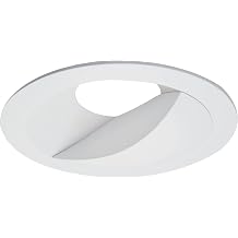 ELCO Lighting ELL6815 6" Open Wall Wash Recessed Trim, Die-Cast Aluminum, PAR Lamp Compatible, Torsion Spring Mount, White
