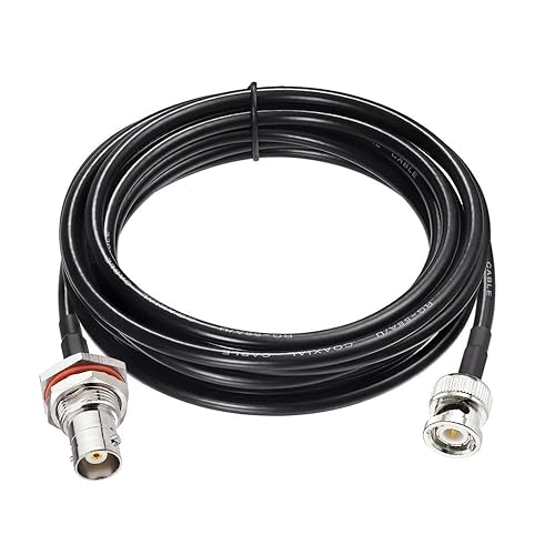 Miniatura 8 de Superbat Cable de extensión BNC RG58 de 50 ohmios, 2 unidades, 3 pies BNC macho a hembra, cable coaxial de puente para radioaficionado