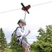 Backyard Zip Line Kit, 120FT Kids Zip Line Kit Teens Stainless Steel Ziplines Adult Up Outdoor Zip line Set with Safety Spring Brake System, 330.7lbs Load Capacity for Backyards Parks Playgrounds