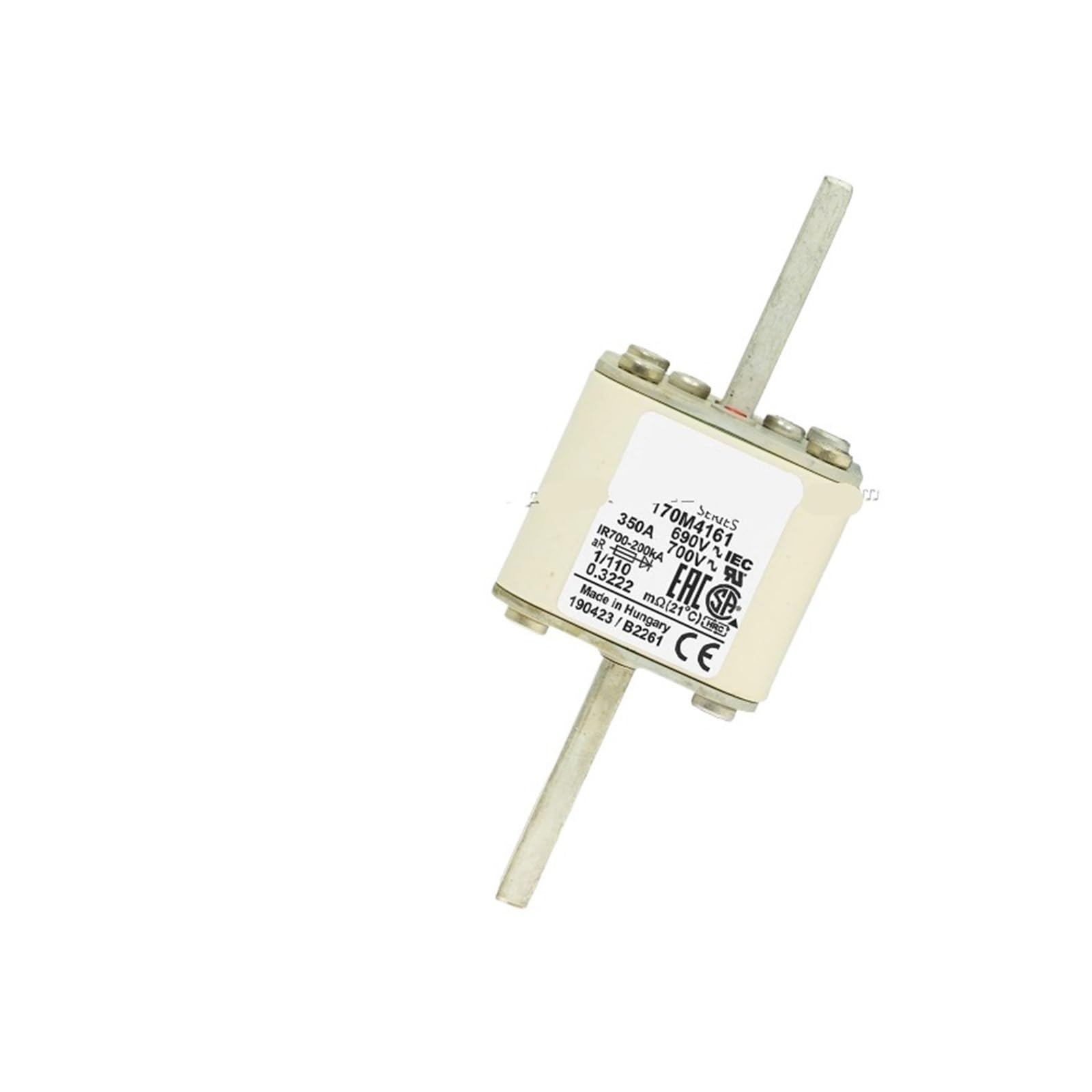Fusible rapide 170M4161 haute performance compatible avec calibres 170M4159 et 170M4160