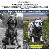 Spark Paws Płaszcz przeciwdeszczowy dla psa, wodoodporny płaszcz dla małych, średnich i dużych psów, odblaskowy, oddychający, pokrycie całego ciała, zielono-brązowo-jasnobrązowy, 4XL