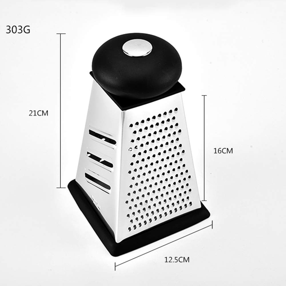 Rallador de cocina de acero inoxidable ArinkO: ¡una herramienta versátil para queso, jengibre, limón y más! (Superficies gruesas, finas y rebanadoras)