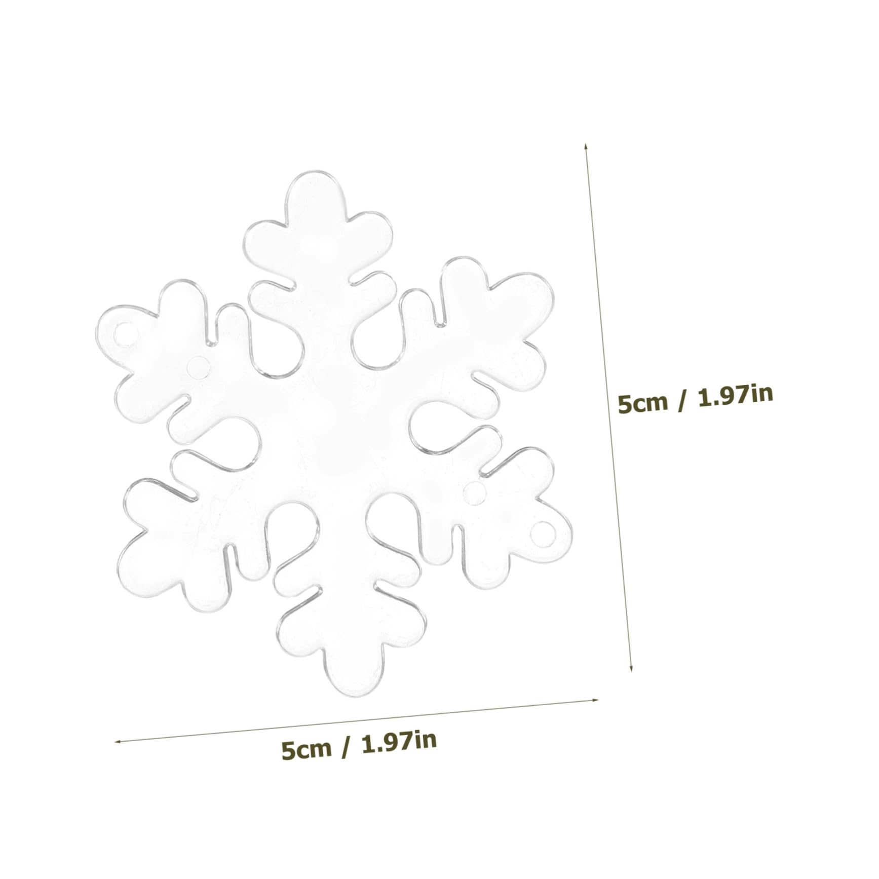TOPBATHY 400 STK transparente Schneeflocke weihnachtliche hängende Schneeflockendekoration Winterdekoration zum Aufhängen Weihnachts Party christbaumanhänger Weihnachtsbaum Acryl