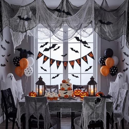 Halloween Creepy Cloth 100 Pcs 3D Bat Sticker, Black,White,Grey — 사진 5