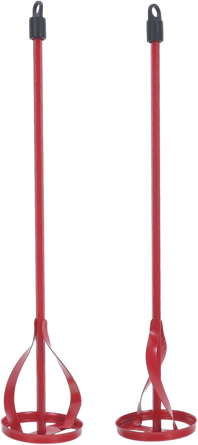 2pcs Paint Mixer Drill Attachment: 15.75'' Paint Mixing Paddle, Powder Putty Blending Rod for Home Artists and Construction Sites, Fit 1 Quart to 5 Gallon