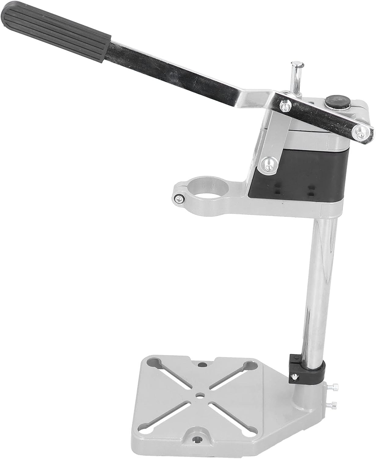 Eujgoov High Strength Chuck Hand Drill Stand Drill Press Floor Stand with Clamp Repair Tool for Wood Profiles Plates Aluminum