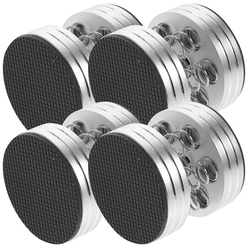 Pieds pour enceintes en alliage d'aluminium argenté, support isolant haut de gamme