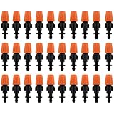 Heyous 30PCS Orange Adjustable Atomizing Nozzles Drip Irrigation Spray Emitters Drip Irrigation Part
