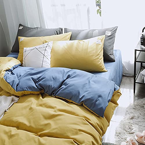 Parure de lit unie avec housse de couette luxe pour chambre parentale