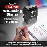 Promot Otrzymany samoprzylepny gumowy stempel - wielokrotnego napełniania otrzymany stempel - biznes, księgowość, zamawianie, księgowość, praca, znaczki biurowe - czerwony atrament