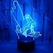 LED veilleuse pour enfants 3D pêcheur pêche illusion d'optique lampes télécommande lampe de chevet 16 couleurs changement tactile lampes de bureau noël anniversaire cadeau jouets