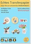 TransOurDream – TransOurDream A4X40 ECHTE Inkjet Wasserschiebefolie(TRANSPAR