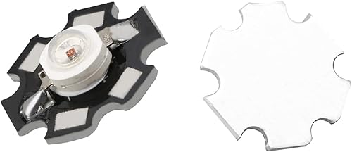 Miniatura 8 de Othmro 4 cuentas de lámpara LED, chip LED redondo amarillo de alta potencia de 1 W, bombilla de chip de lámpara LED de 20-40 mcd, luz LED con