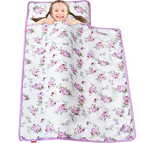 Kid's Nap Mat Floral with Pillow and Blanket,Lightweight Toddler Nap Mat by Moonsea - Used condition - Image 7