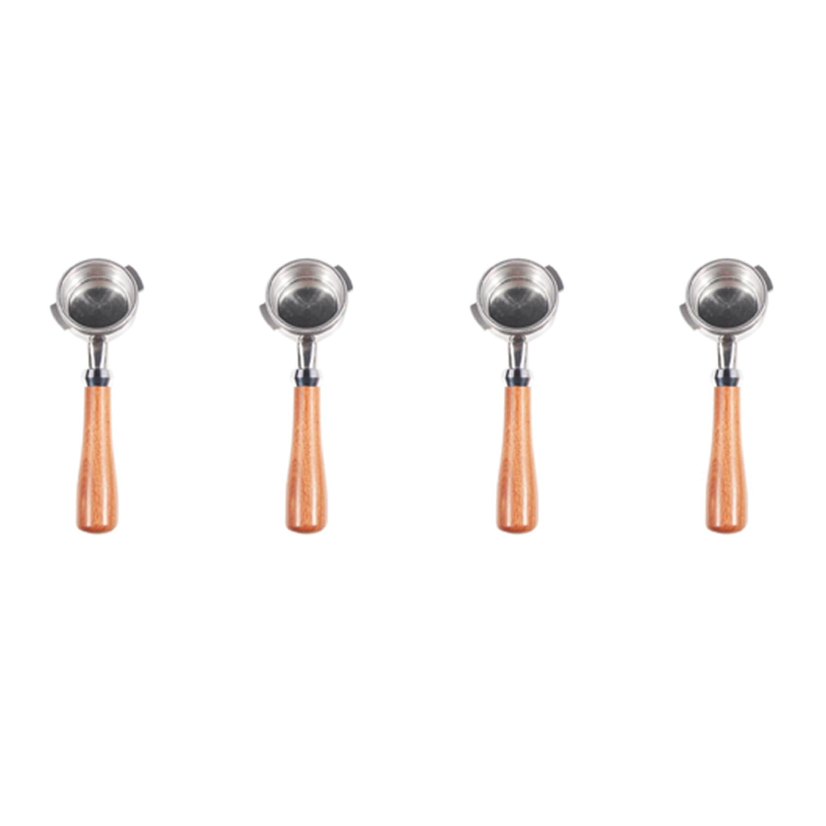 Hndhbfgrt 4pcs 58MM Stainless Steel Coffee Machine Bottomless Portafilter for Coffee Machine Professional Accessory