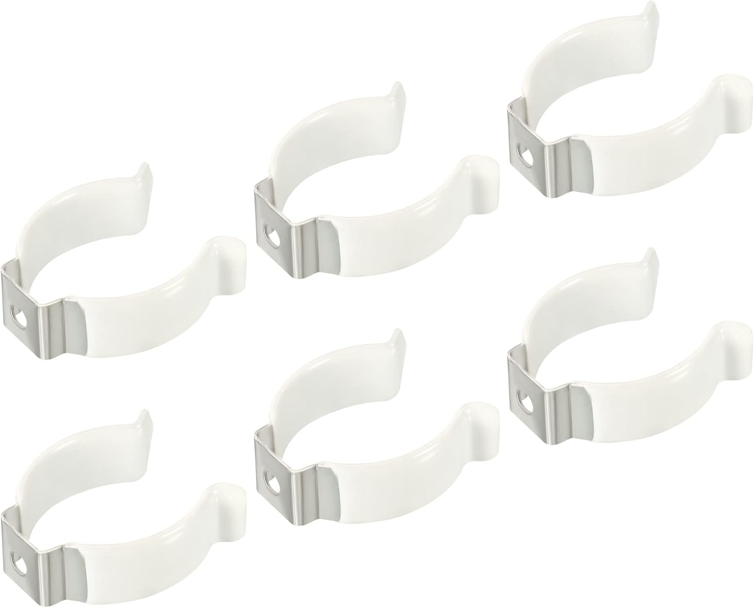 MECCANIXITY T10 U Clips Holder Bracket for LED Light Bulb Mounting Bracket Support Stainless Steel Fluorescent Tube Holder Lighting Accessories Pack of 6