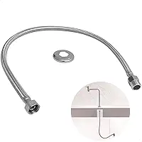 Dona D Cor, Mangueira Engate Flexivel Torneira Fria Inox 304 Trançado 80cm Macho Femea Rabicho Entrada De Agua Quente Fria Vaso Sanitário Caixa Acoplada Banheiro