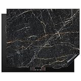 KitchenYeah© Copri Piano Cottura Induzione Coprifornelli Fornello Proteggi | 65x52 cm - Tutto per la Cucina Fornelli Marmo - Nero - Oro - Grigio - Struttura in marmo