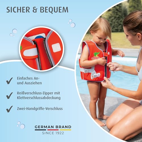 reer myswimbuddy kamizelka do nauki pływania, pomoc w pływaniu dla niemowląt i małych dzieci, bezpieczna nauka pływania, S (15-19 kg), M (19-30 kg)