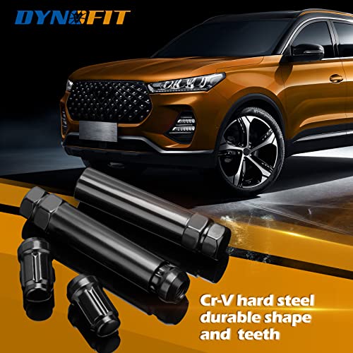 Dynofit 6 Spline Tuner Lug Nuts Key For Wrench With 3/4 Inch (19Mm) And 13/16 Inch(21Mm) Hex, Aftermarket Lugnuts Socket Replacement Tool For 1/2 Inch 12X1.5 12X1.25 Lug Nut 1 Year Warranty #TOP2