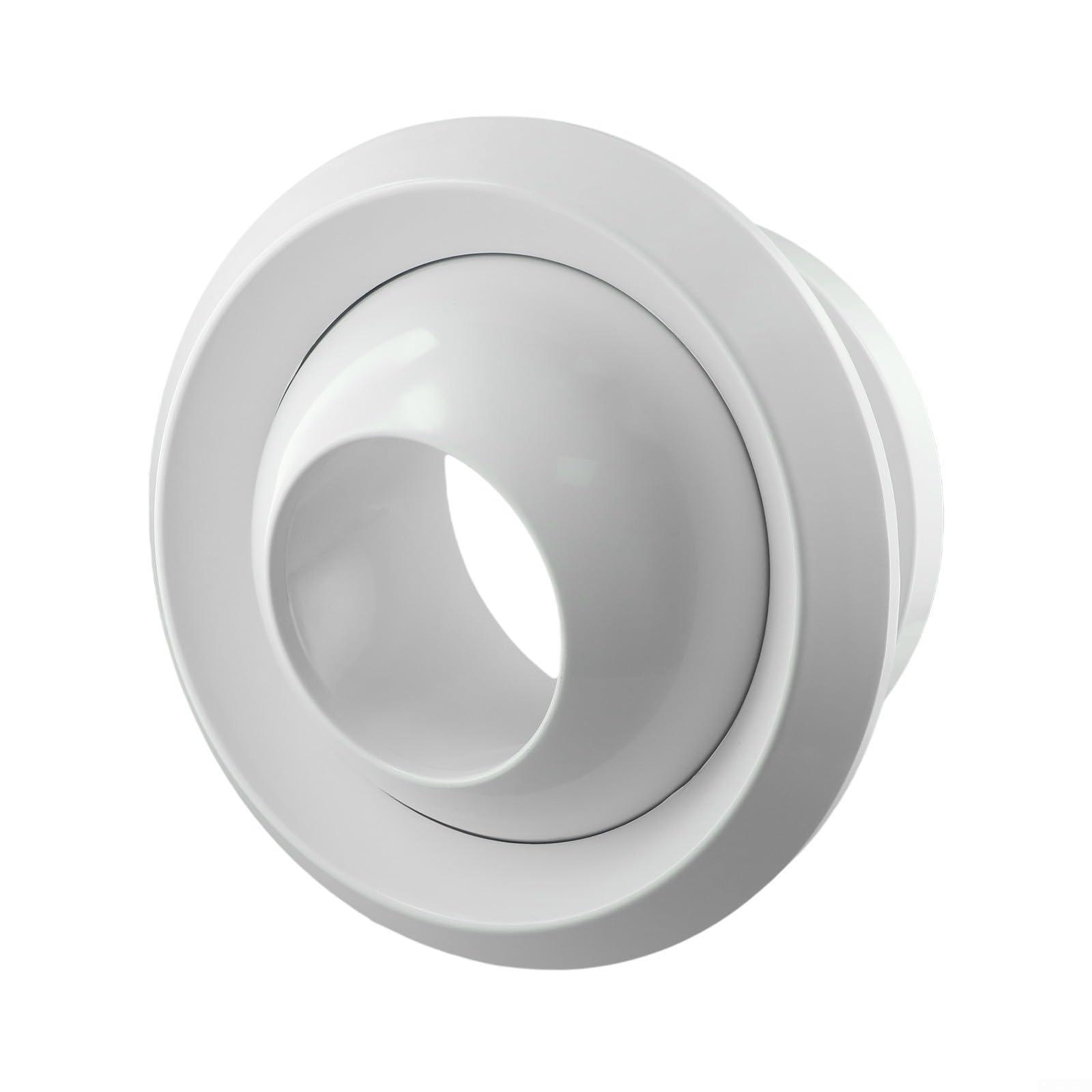 Difusor giratorio de 360° para ventilación de aire acondicionado redondo para pared y techo, rejilla de entrada reductora de ruido, color blanco, 250 mm (300)