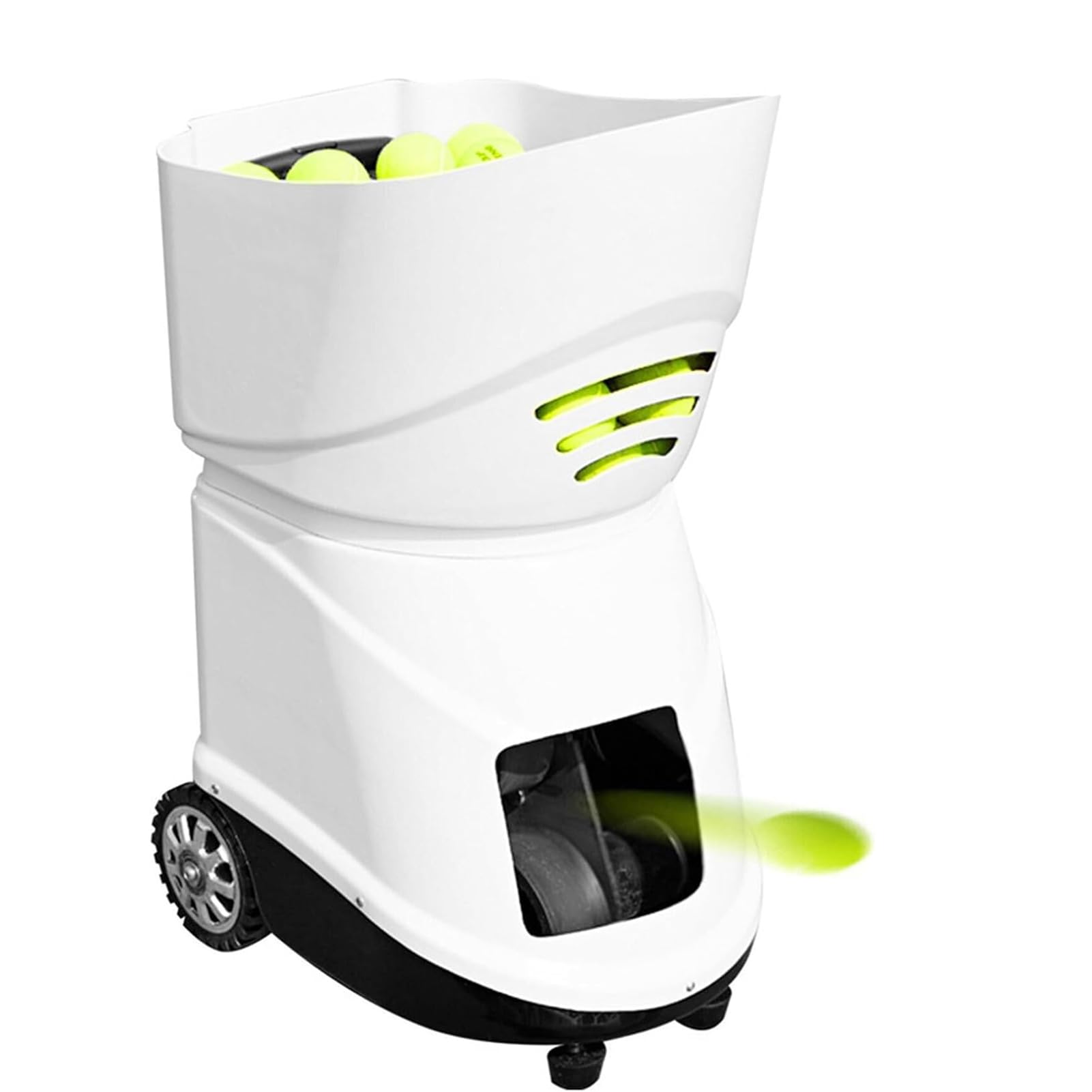 Máquina Lanzabolas de Tenis Profesional Control Remoto por App,Velocidad y Efecto Ajustables,Capacidad 150 Pelotas,para Principiantes y Profesionales,Entrenamiento en Solitario y Práctica Autónoma