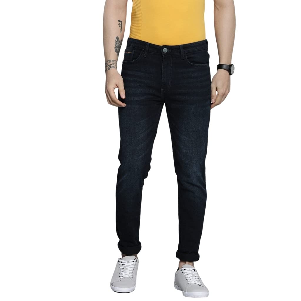 the indian garage co Men Slim Fit Solid Mid-Rise Stretchable Jeans-picture-37