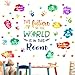 Kids Wall Decals Classroom Decals Colorful Inspirational Wall Decals Daycare Decals Playroom Wall Decor Motivational Wall Decals Positive Saying Sticker Splatter Wall Sticker (Future of The World)
