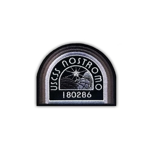 Écusson brodé USCSS Nostromo - 9,5 x 7,5 cm - VeIcro - Qualité Patchion LTD (gris)