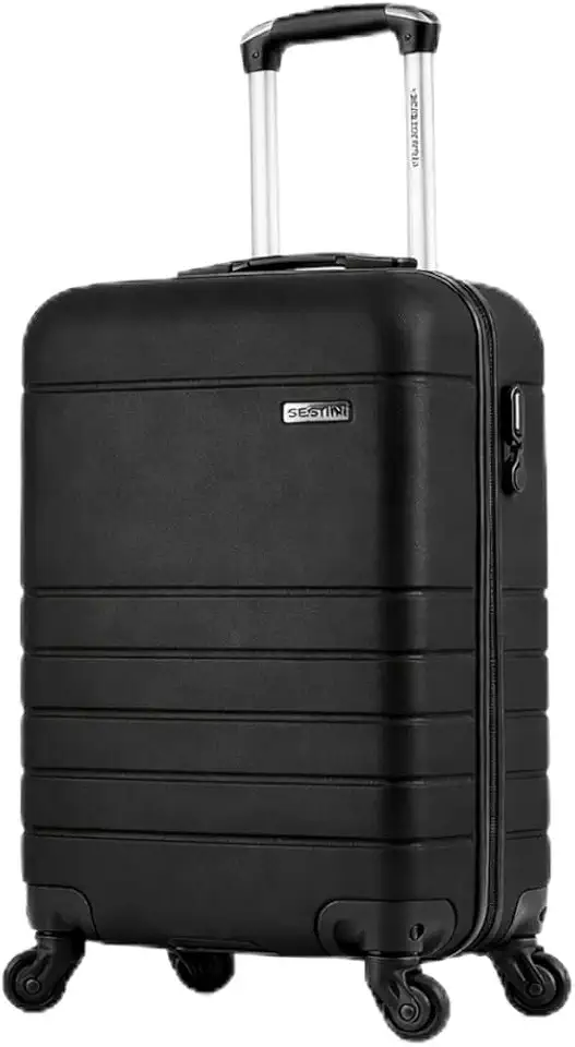 Mala Bordo 10kg Sestini, Rodas Removíveis, ABS Capacete de Piloto Resistente, Cadeado Personalizável - p/Viagem de Bordo Sestini (Essencial 2 Preto)