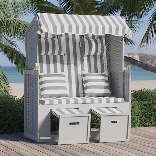 YUHI-HQYD Strandkorb mit Kissen,Liegestühle für den...
