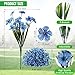 22 Pack Artificial Flowers Outdoor Fake Plants, Faux Flowers UV Resistant with Plastic Plants, Faux Silk Flowers for Outdoors Outside Front Porch Hanging Planter Window Box Garden Decoration(Blue)
