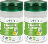 Biosens   Gélule végétale Draineur Excès d'eau   Chicorée, Piloselle et Bouleau   Certifié Bio AB Vegan   Fabriqué en France   Programme de 15 jours   45 gélules (Lot de 2)