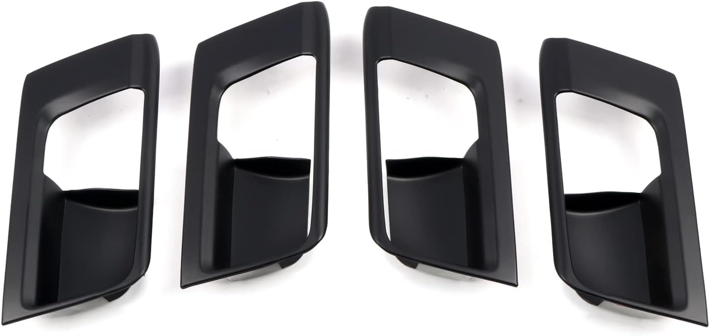 for Toyota 4Runner 2010-2023 Matte Black Inner Side Door Handle Bowl Cover Trim 4pcs Car Accessories