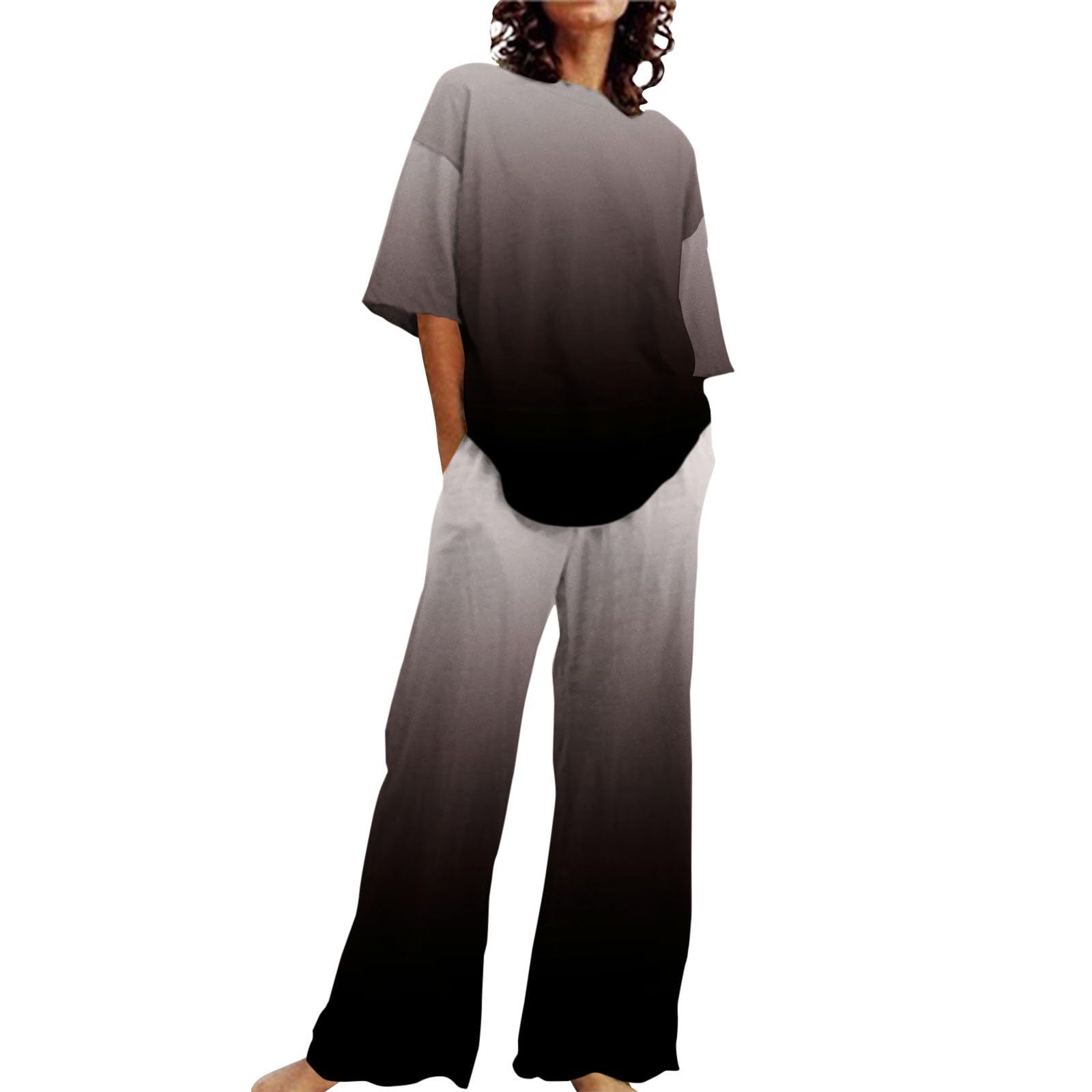 Traje de mujer de manga corta - Pijama de algodón para mujer, tallas grandes