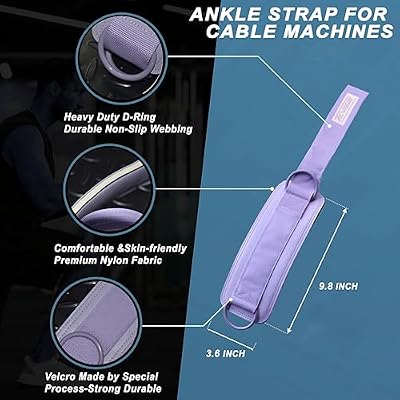 TAVIEW Ankle Straps Cable Machine Attachment for Gym - Cable Kickback Ankle Straps - Padded Ankle Cuffs for Glute Kickbacks and Leg Workouts
